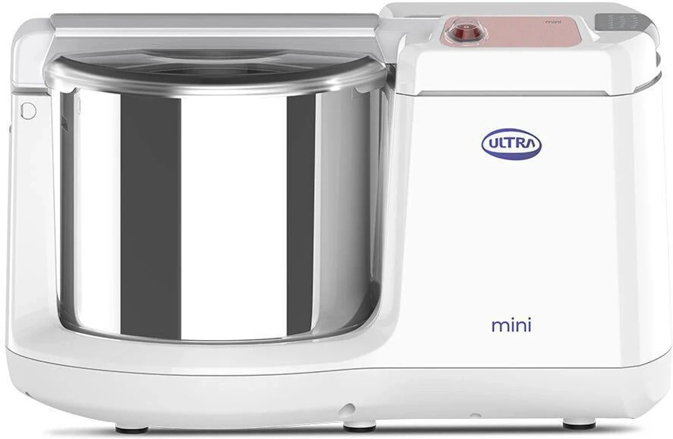 FG15000010 Wet Grinder Ultra Mini 1.25 Litre Table Top Wet Grinder - White  Fast Grinding Conical Stones, 85W Power & 5 Years Warranty  AISI 304 Food-Grade SS Multi Utility Cylindrical Drum, Compact Design for Kitchen (White)